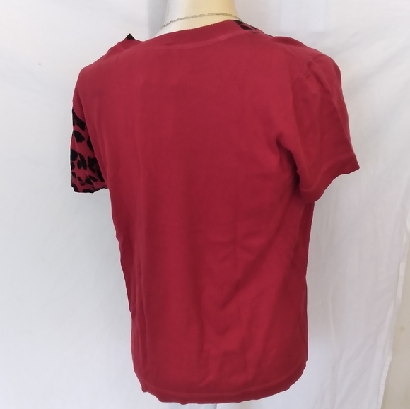 Anne Klein red leopard sweater sz L NWT - Picture 2 of 5